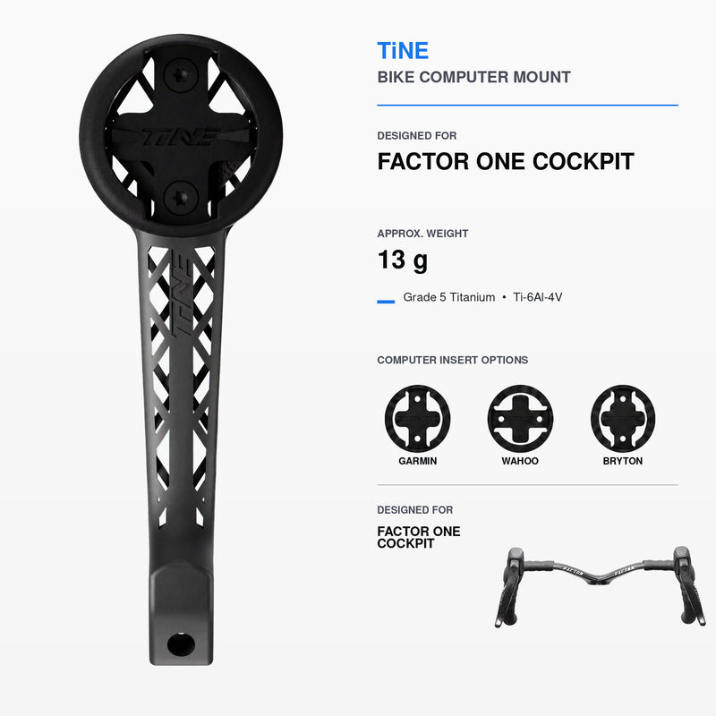 Titanium Computer Mount for Factor Black Inc & ONE