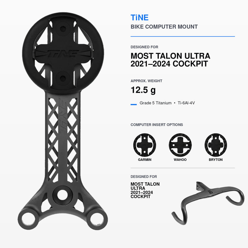 Titanium Computer Mount for Pinarello MOST Talon Ultra
