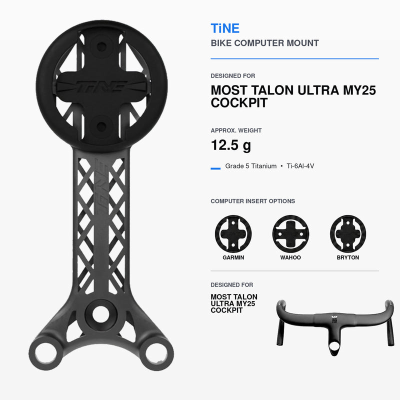Titanium Computer Mount for Pinarello MOST Talon Ultra