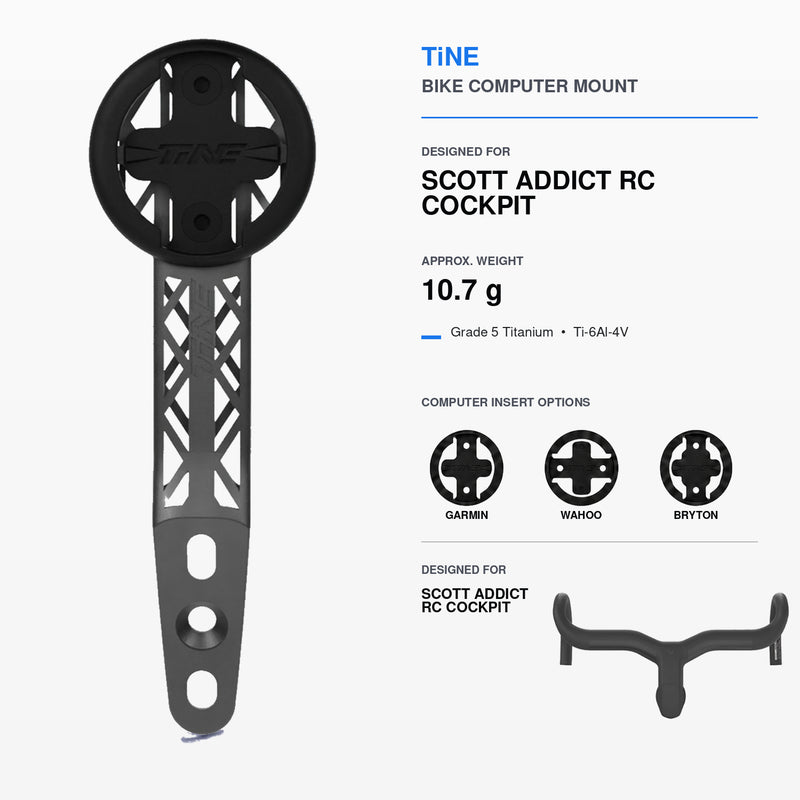 Titanium Computer Mount for Scott Foil RC & Addict RC