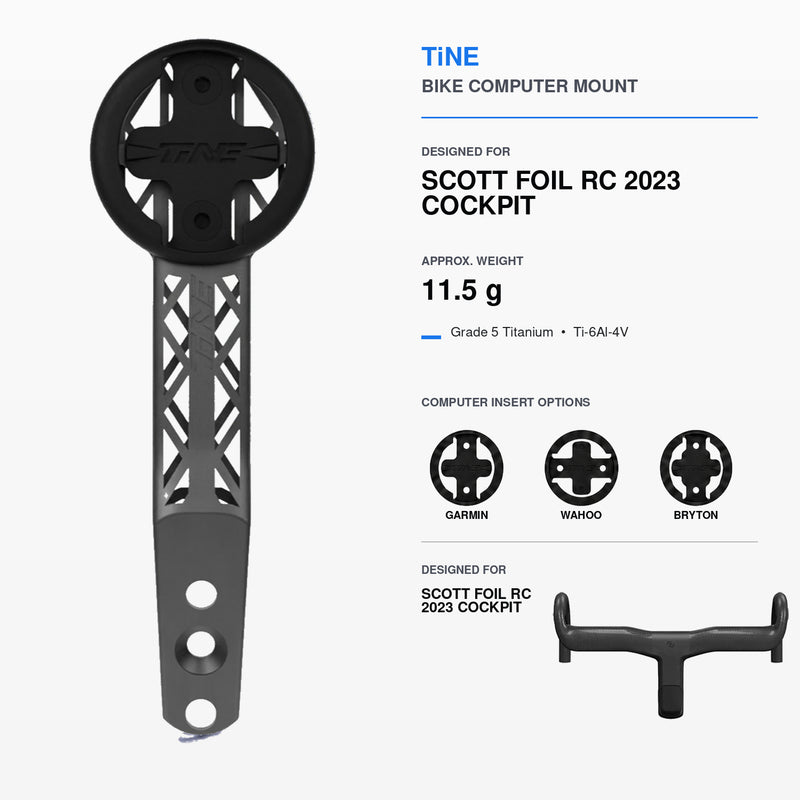 Titanium Computer Mount for Scott Foil RC & Addict RC