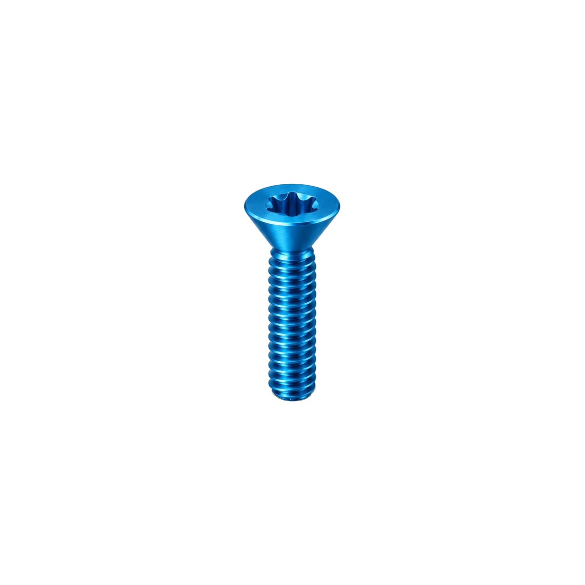 M3 Titanium Countersunk Bolt — Aqua Blue
