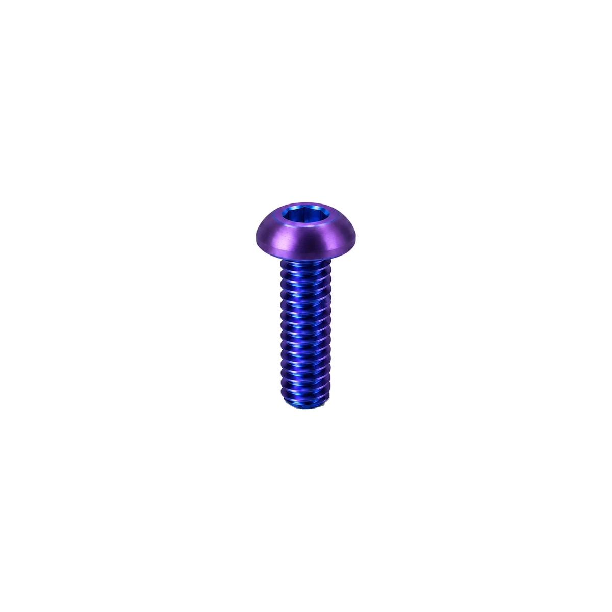 M3 Titanium Button Head Bolt — Blue Purple