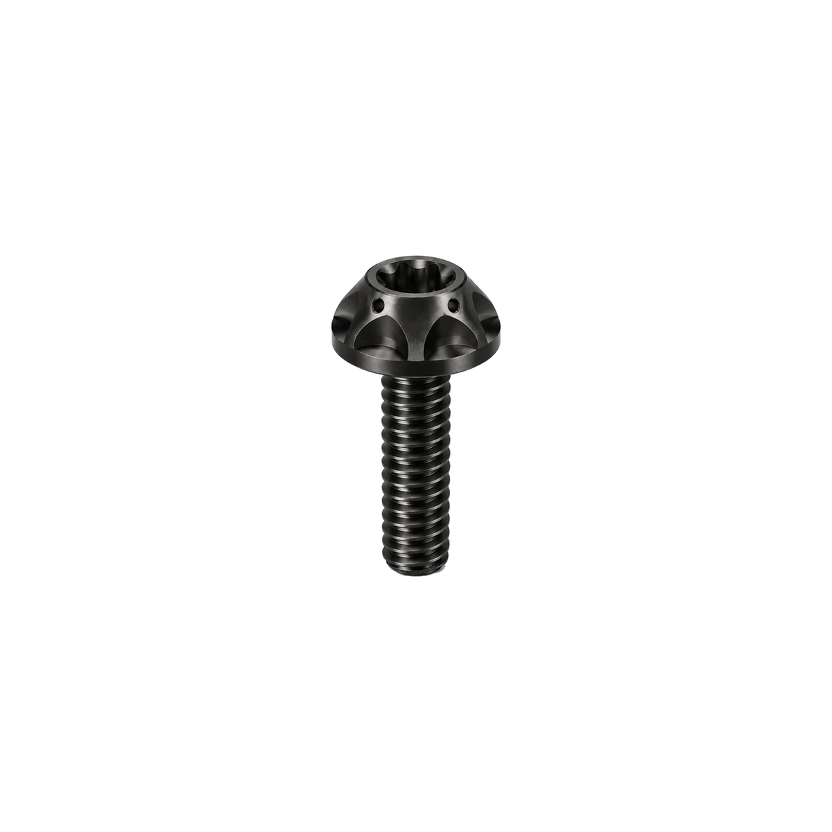 M4 Titanium Scalloped Flange Button Head Bolt — Black
