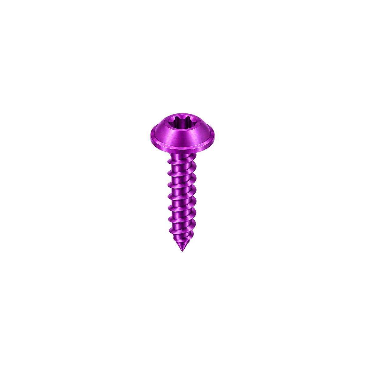 M4 Titanium Flanged Button Head Self-Tapping Screw — Purple