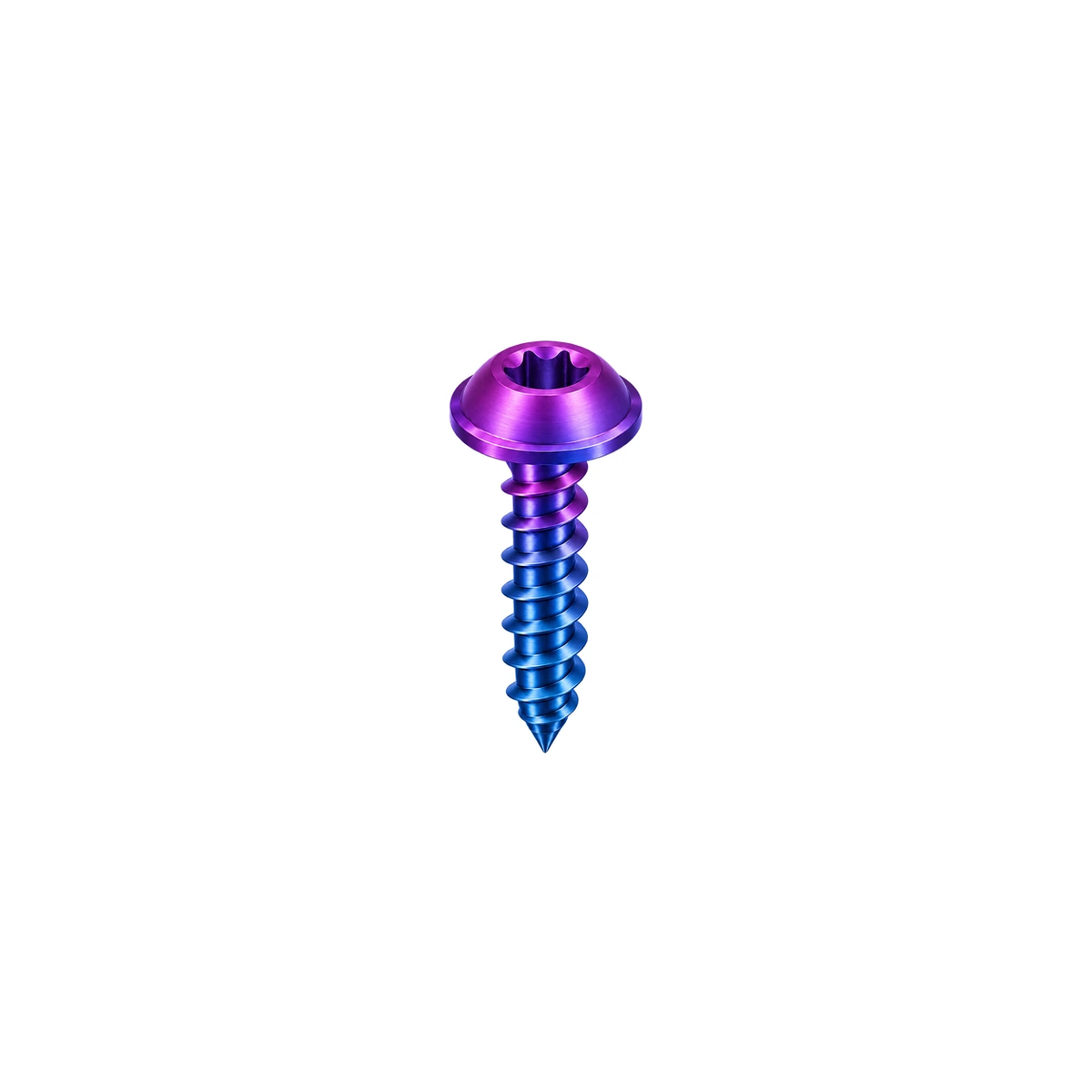 M4 Titanium Flanged Button Head Self-Tapping Screw — Blue Purple