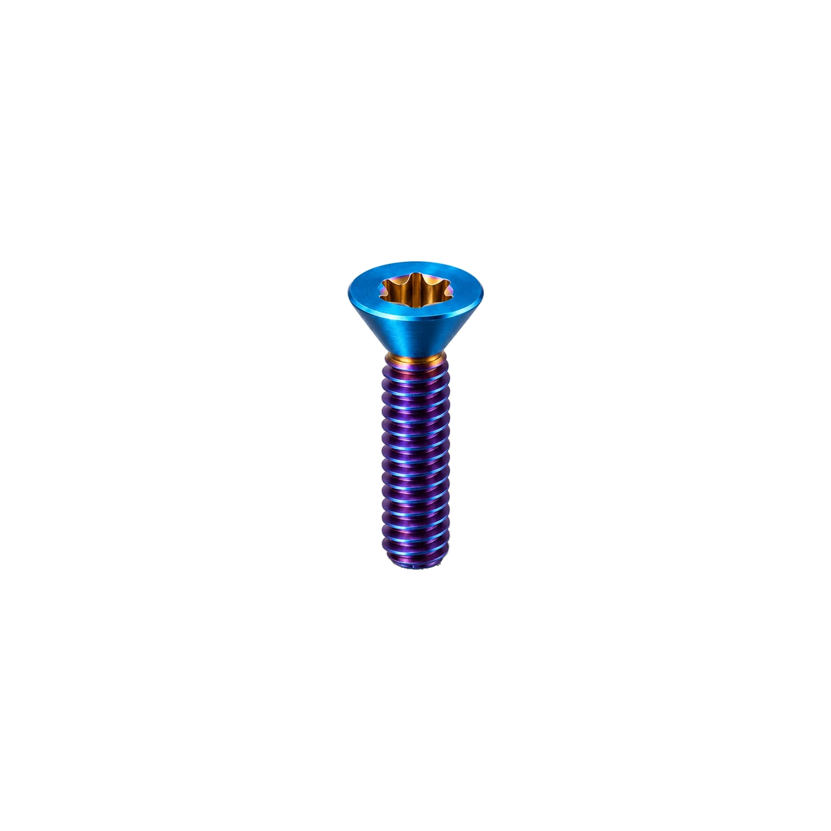 M5 Titanium Countersunk Bolt — Burnt Blue