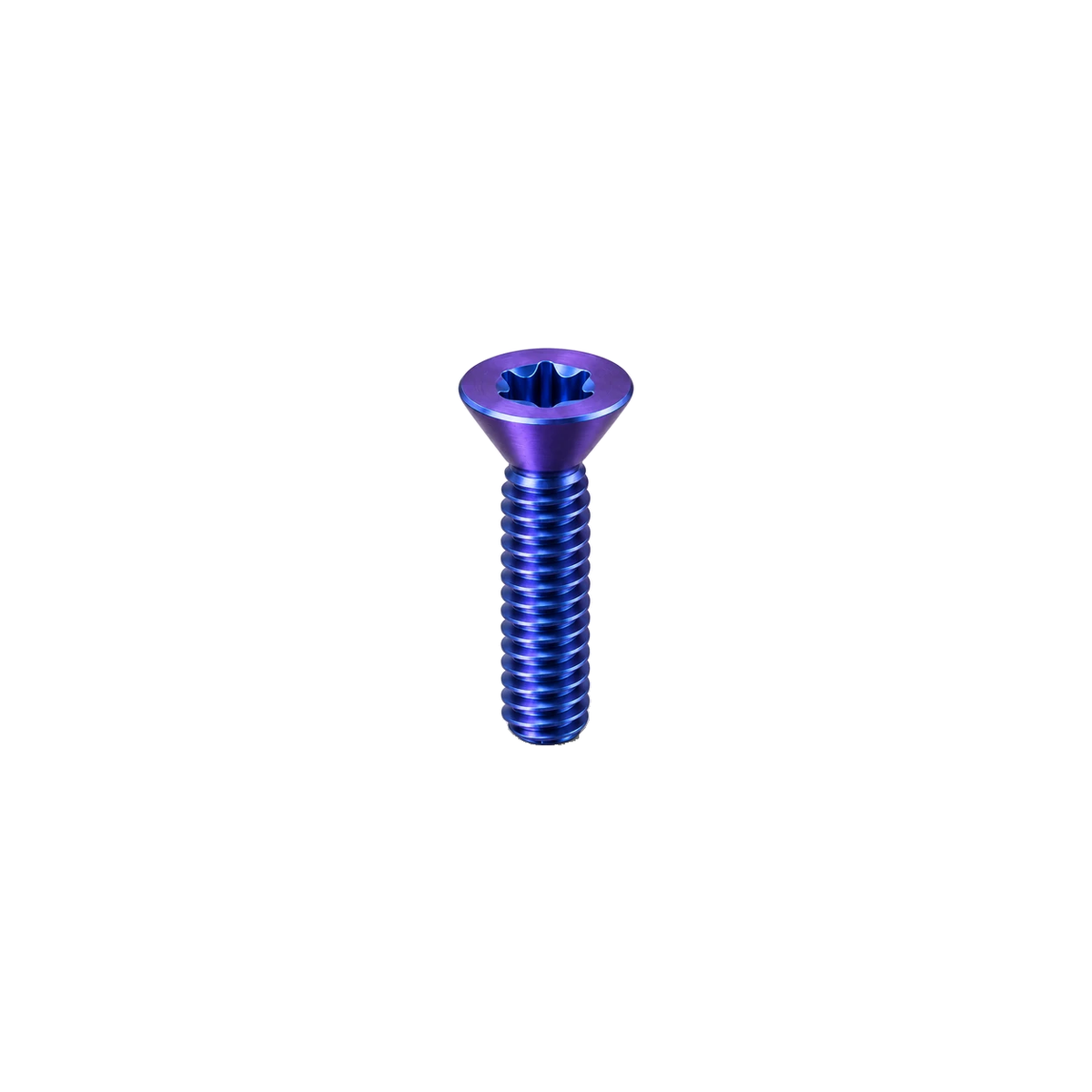 M5 Titanium Countersunk Bolt — Blue Purple