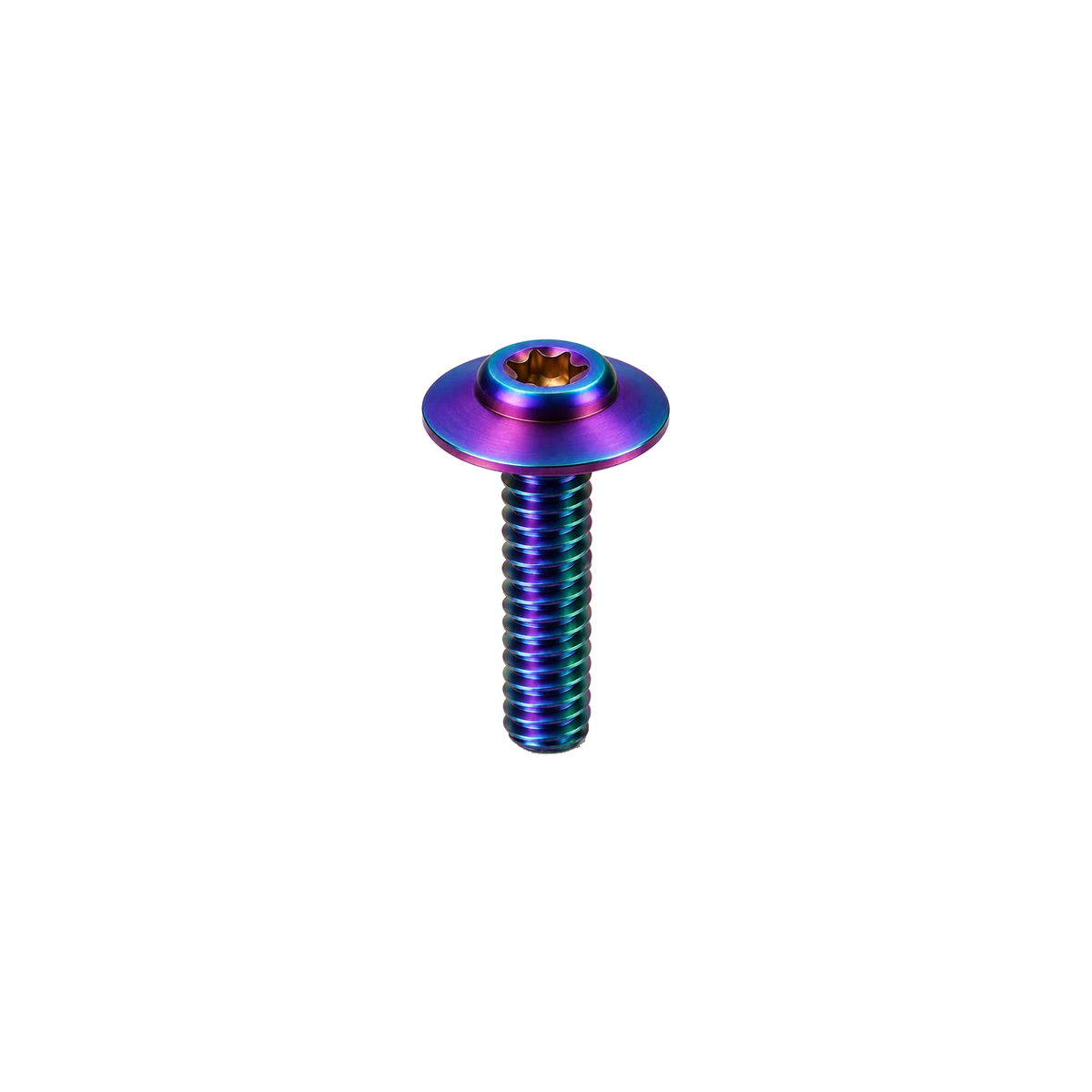M5 Titanium Large Flange Button Head Bolt — Rainbow