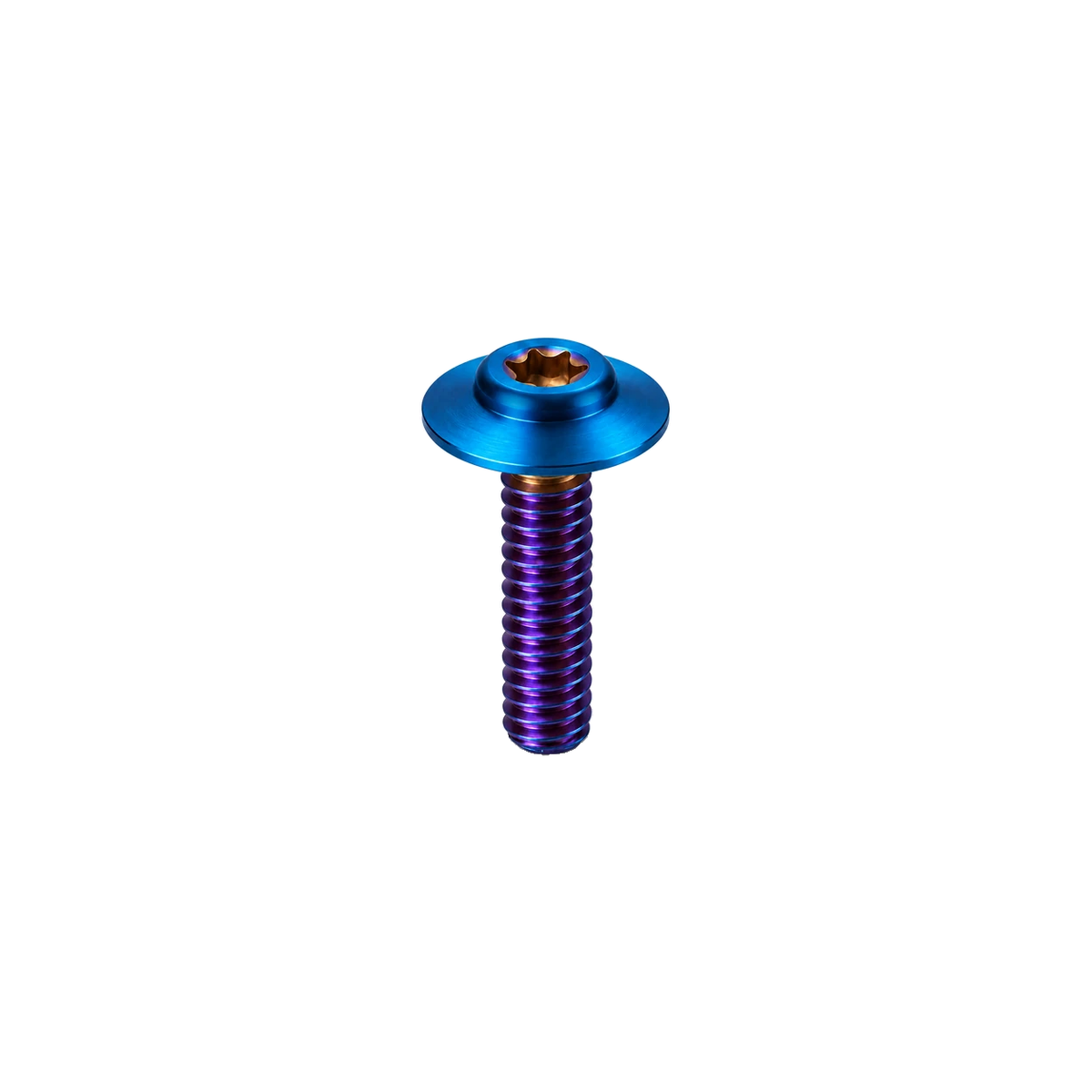 M5 Titanium Large Flange Button Head Bolt — Burnt Blue