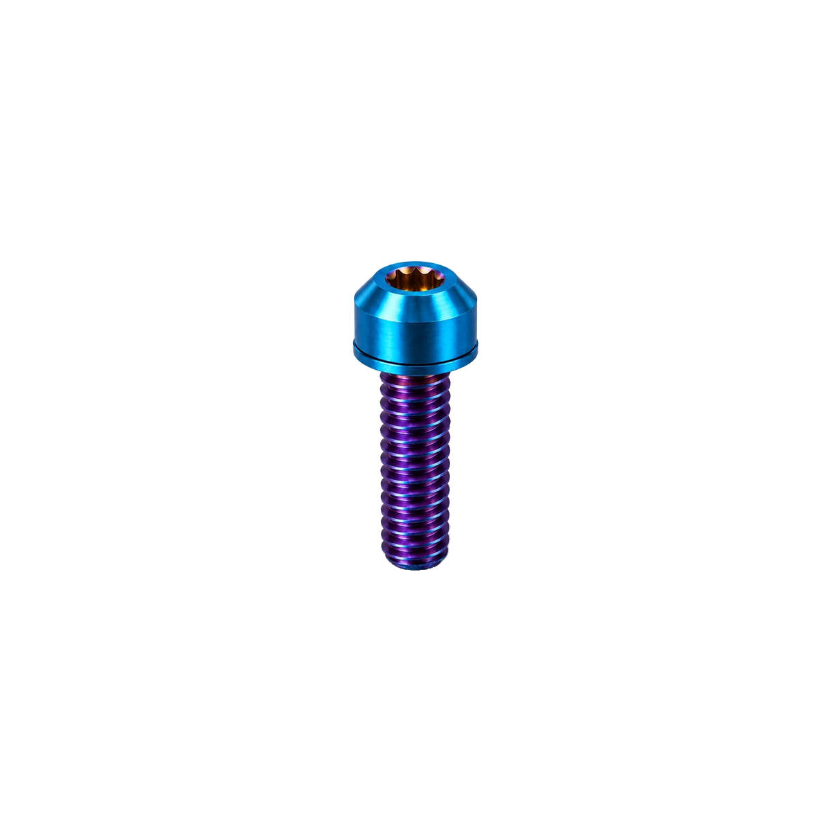 M5 Titanium Dome Head Bolt – With Washer — Burnt Blue