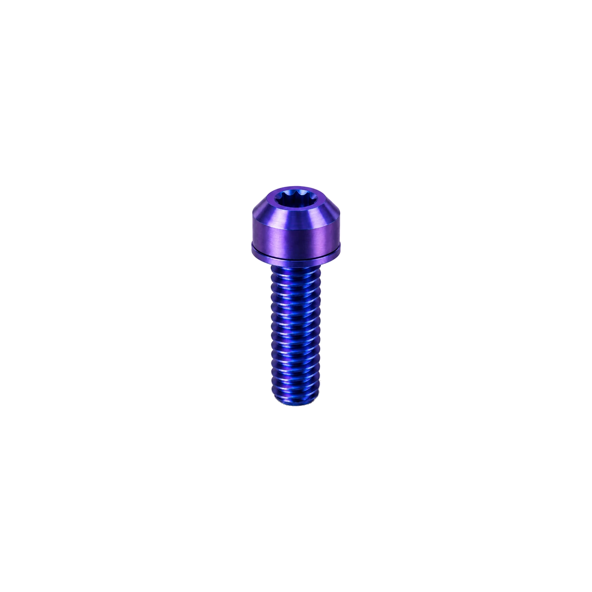 M5 Titanium Dome Head Bolt – With Washer — Blue Purple
