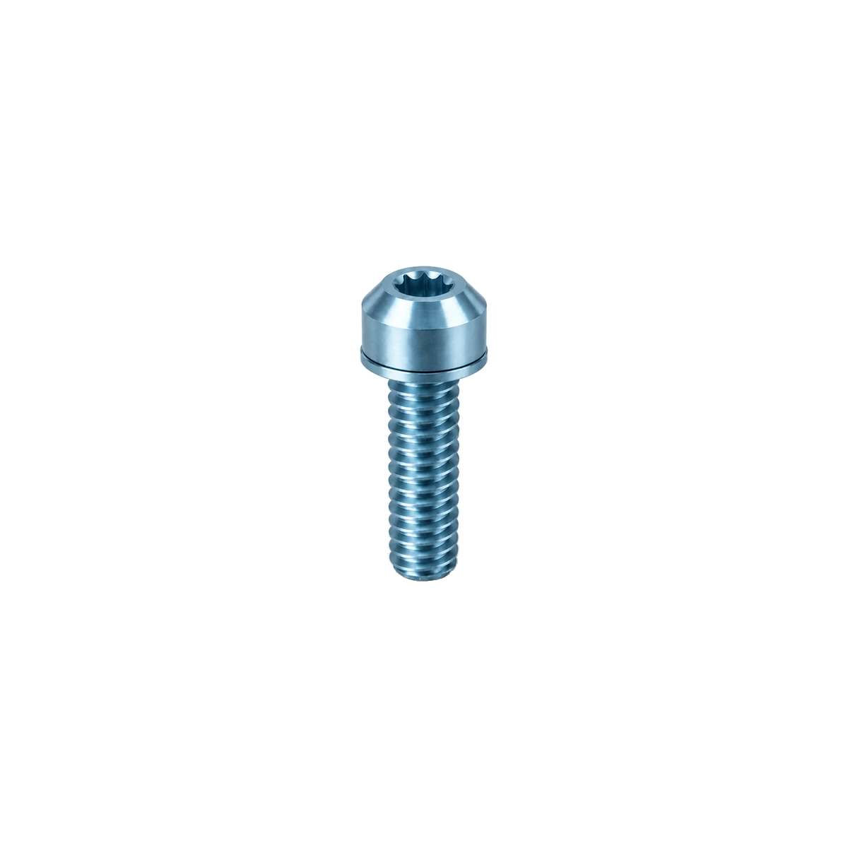M5 Titanium Dome Head Bolt – With Washer — Ice Blue