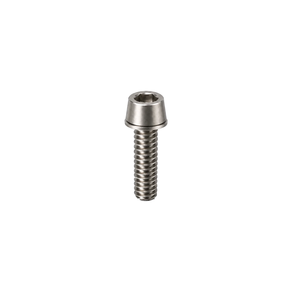 M5 Titanium Tapered Socket Cap Bolt – With Washer — Raw Titanium