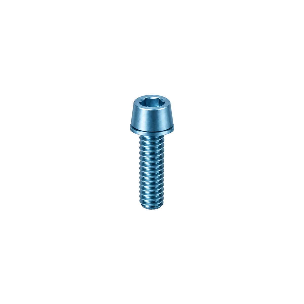 M5 Titanium Tapered Socket Cap Bolt – With Washer — Ice Blue