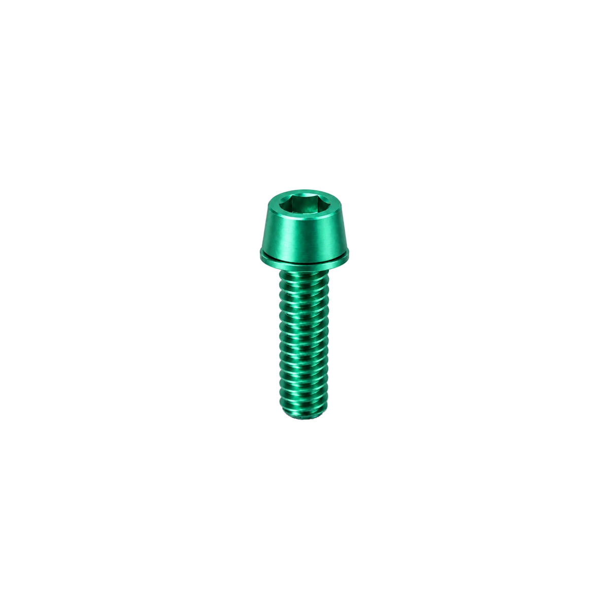 M5 Titanium Tapered Socket Cap Bolt – With Washer — Green