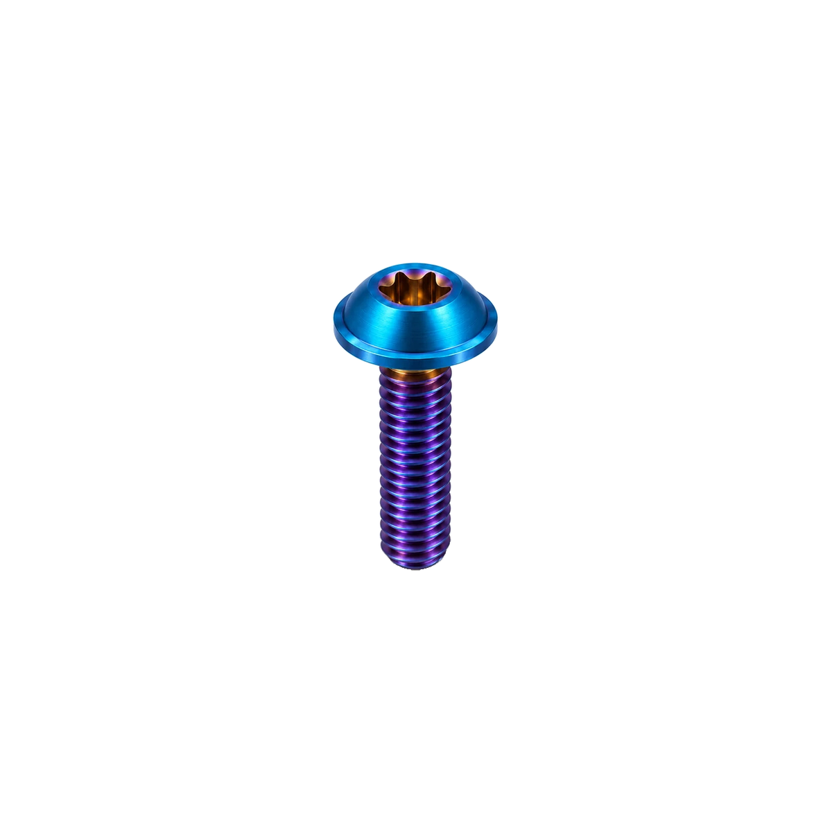M5 Titanium Flanged Button Head Bolt — Burnt Blue