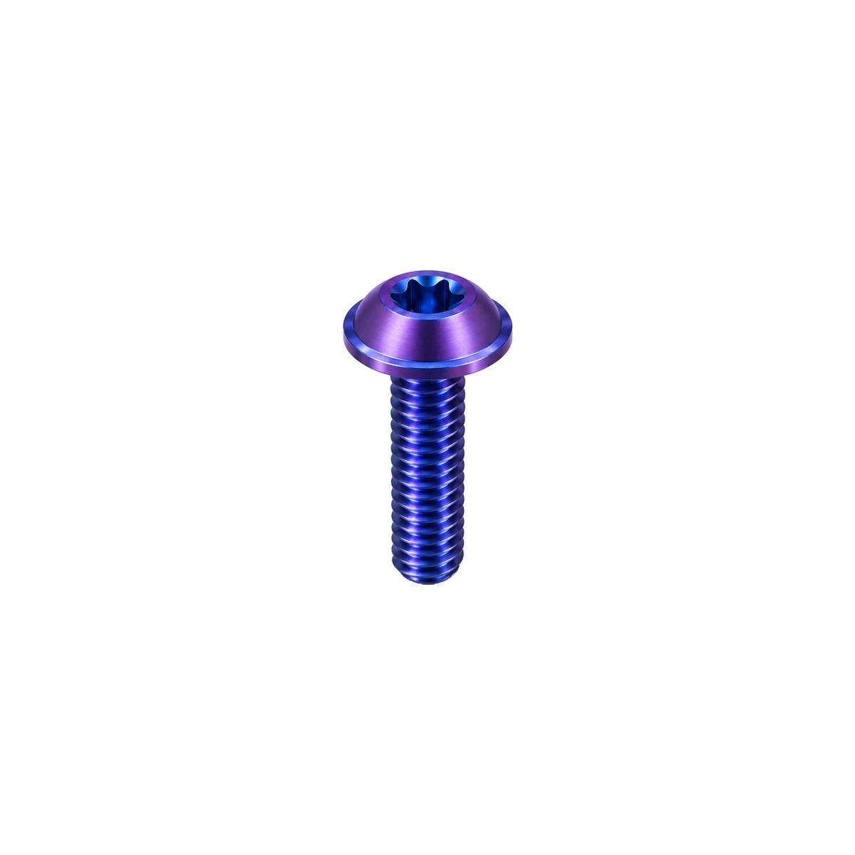 M5 Titanium Flanged Button Head Bolt — Blue Purple