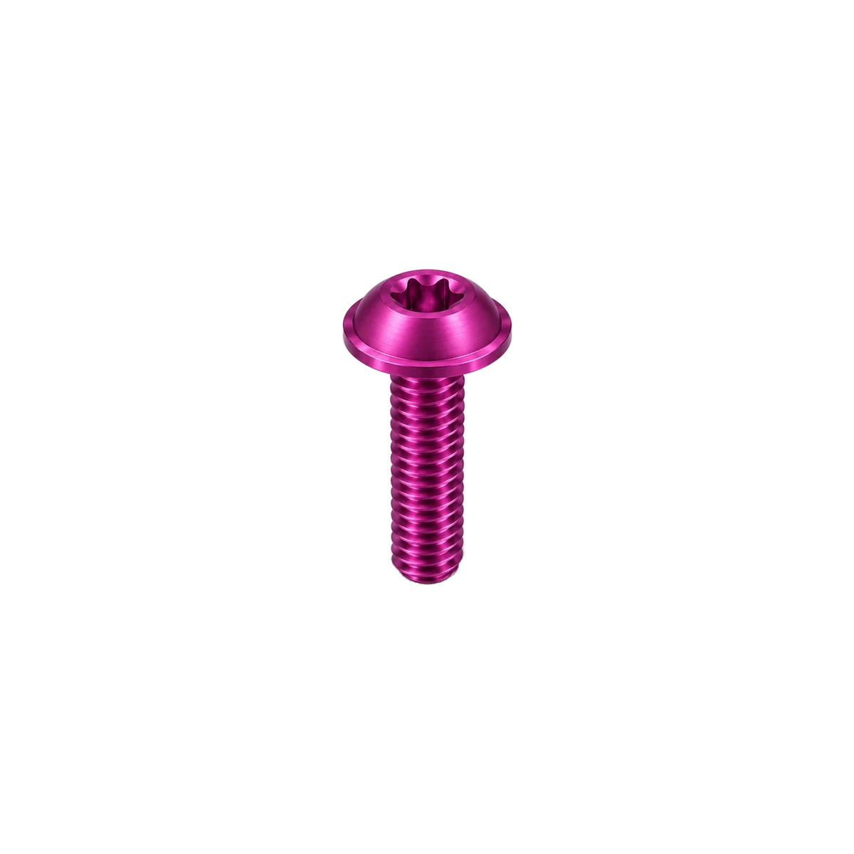 M5 Titanium Flanged Button Head Bolt — Magenta