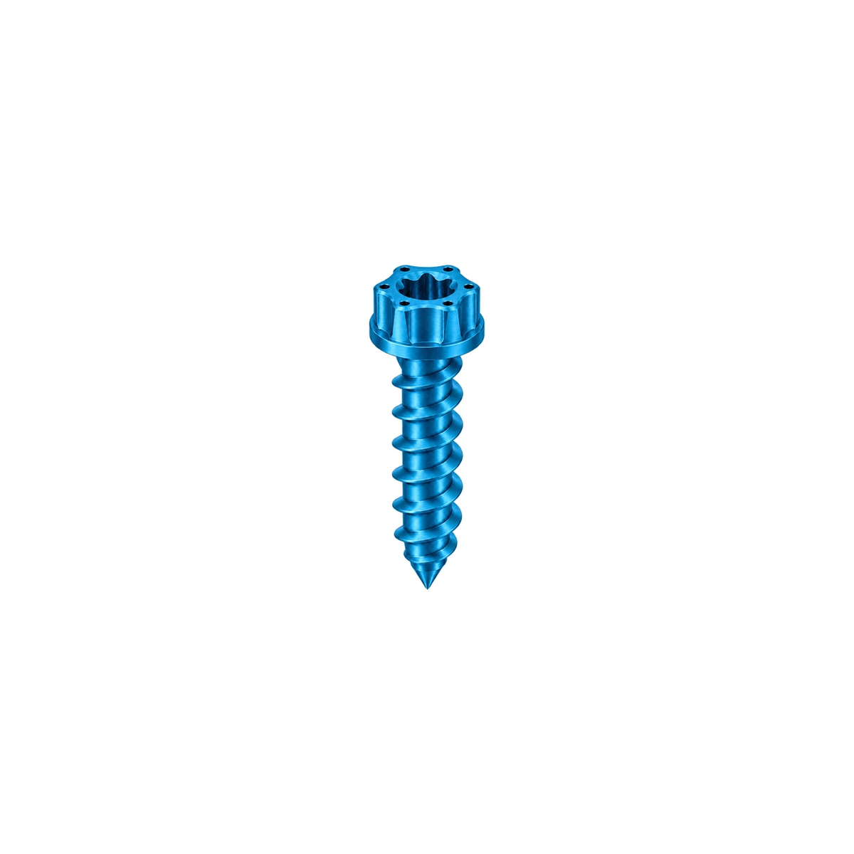 M5 Titanium Torx Flanged Head Self-Tapping Screw — Aqua Blue
