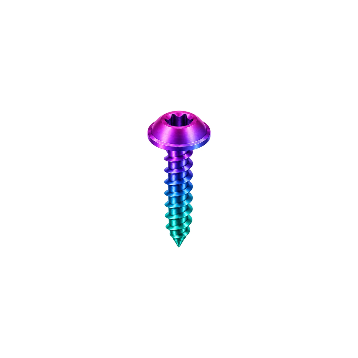 M5 Titanium Flanged Button Head Self-Tapping Screw — Candy Gloss