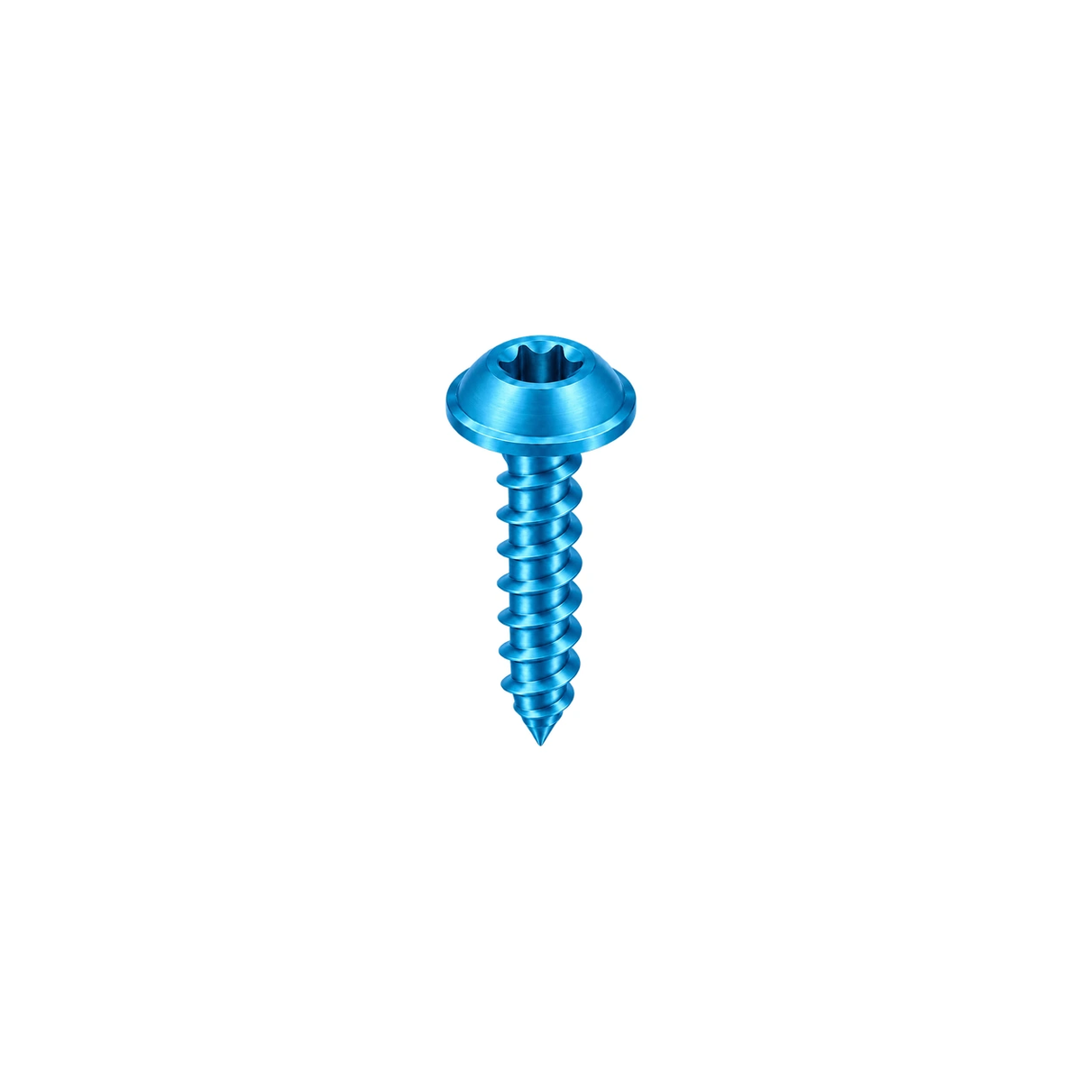 M5 Titanium Flanged Button Head Self-Tapping Screw — Aqua Blue