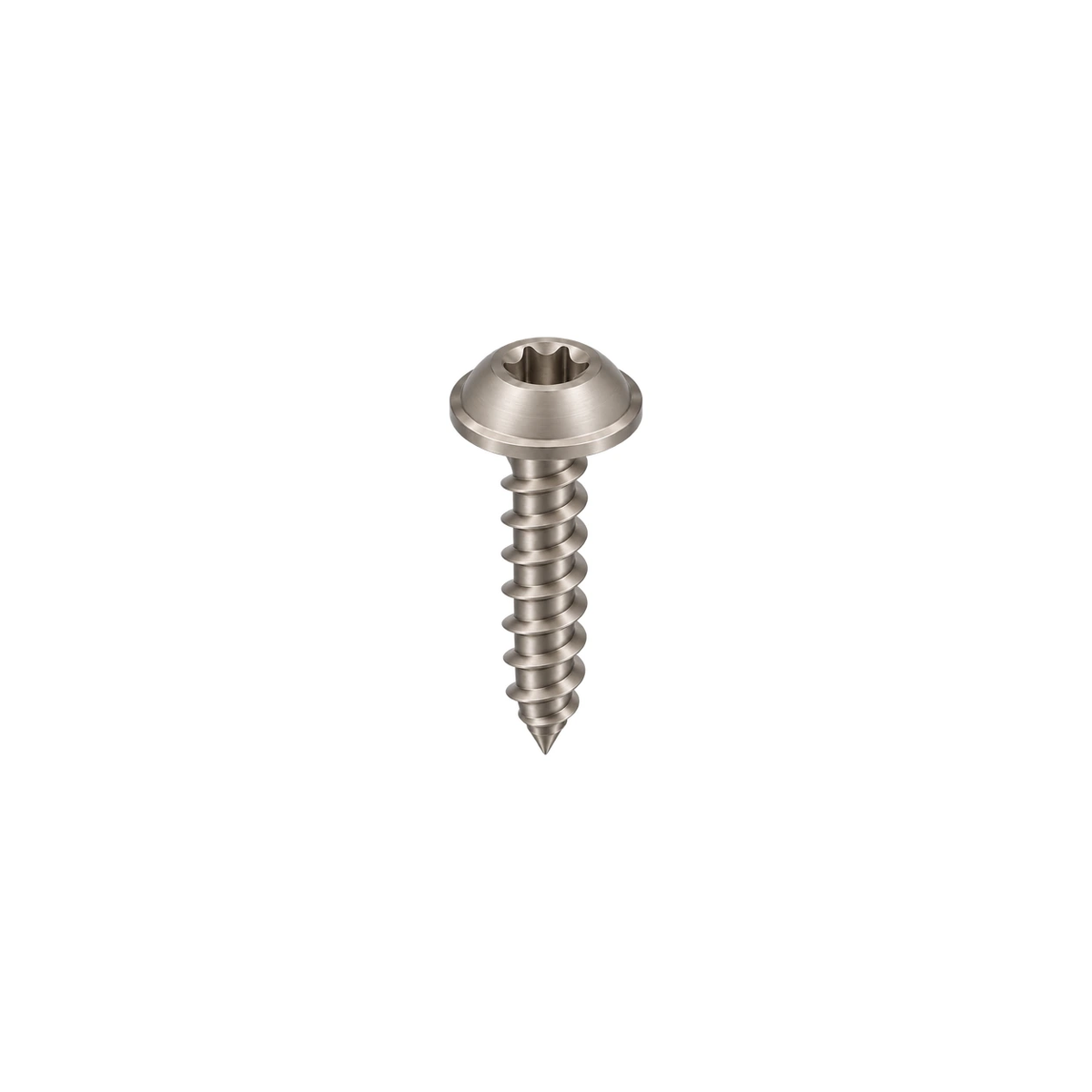 M5 Titanium Flanged Button Head Self-Tapping Screw — Raw Titanium