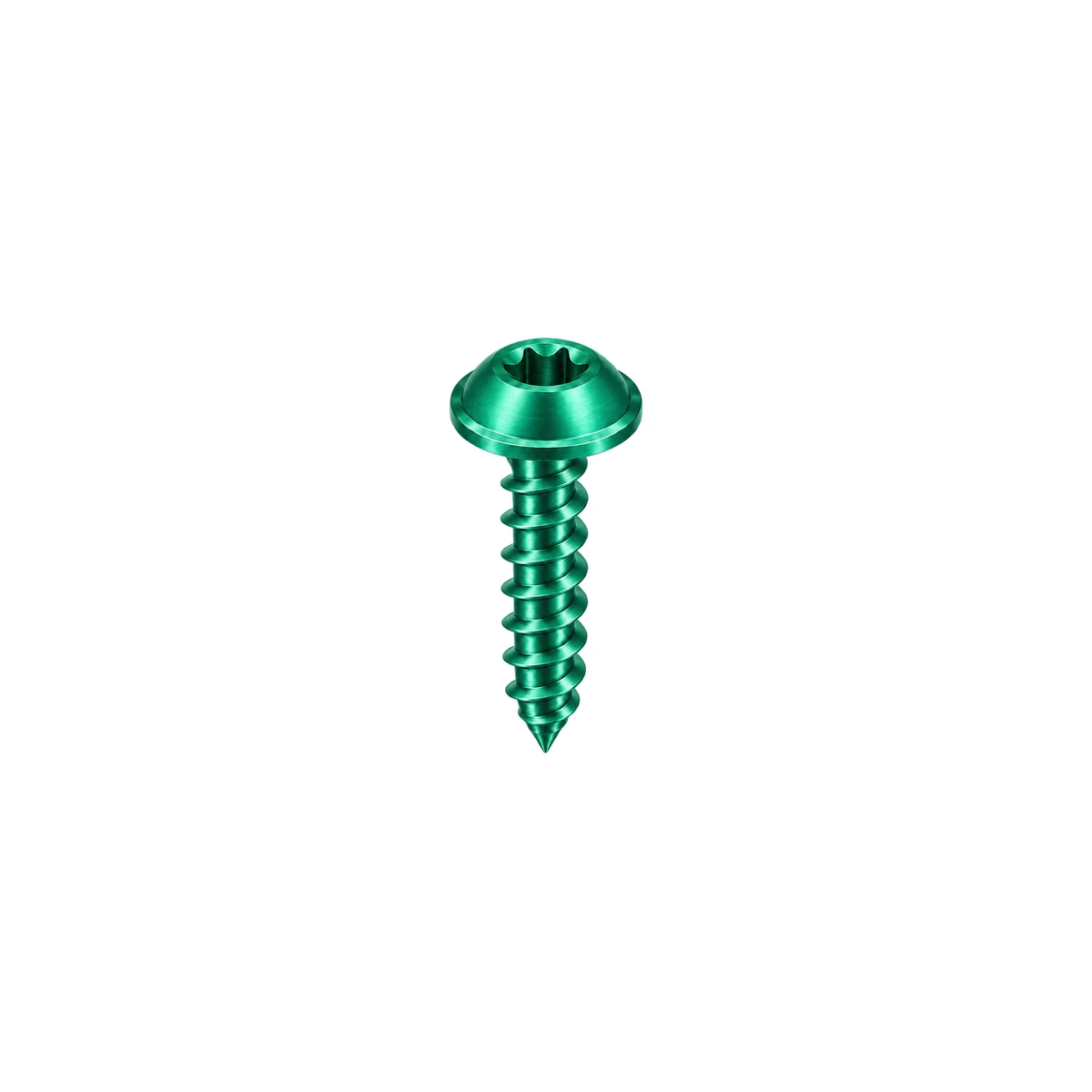 M5 Titanium Flanged Button Head Self-Tapping Screw — Green