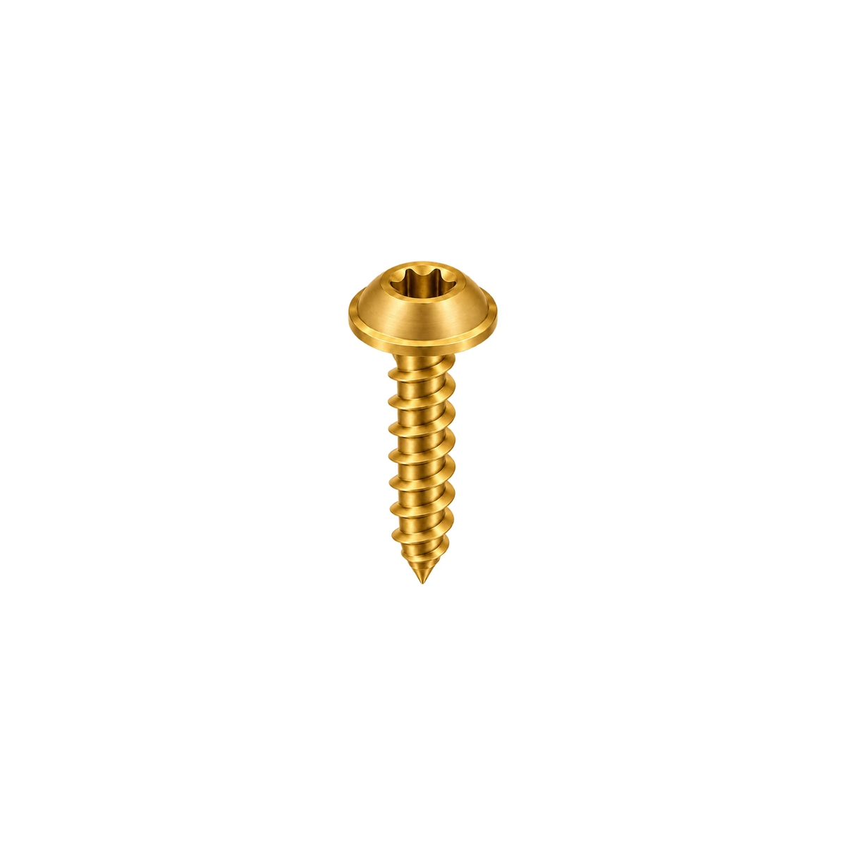 M5 Titanium Flanged Button Head Self-Tapping Screw — Gold