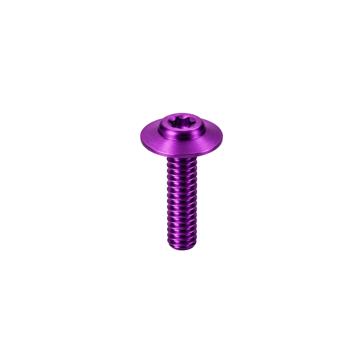 M6 Titanium Large Flange Button Head Bolt — Purple