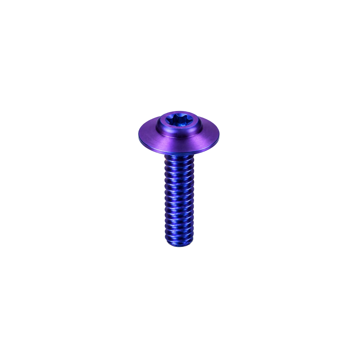 M6 Titanium Large Flange Button Head Bolt — Blue Purple