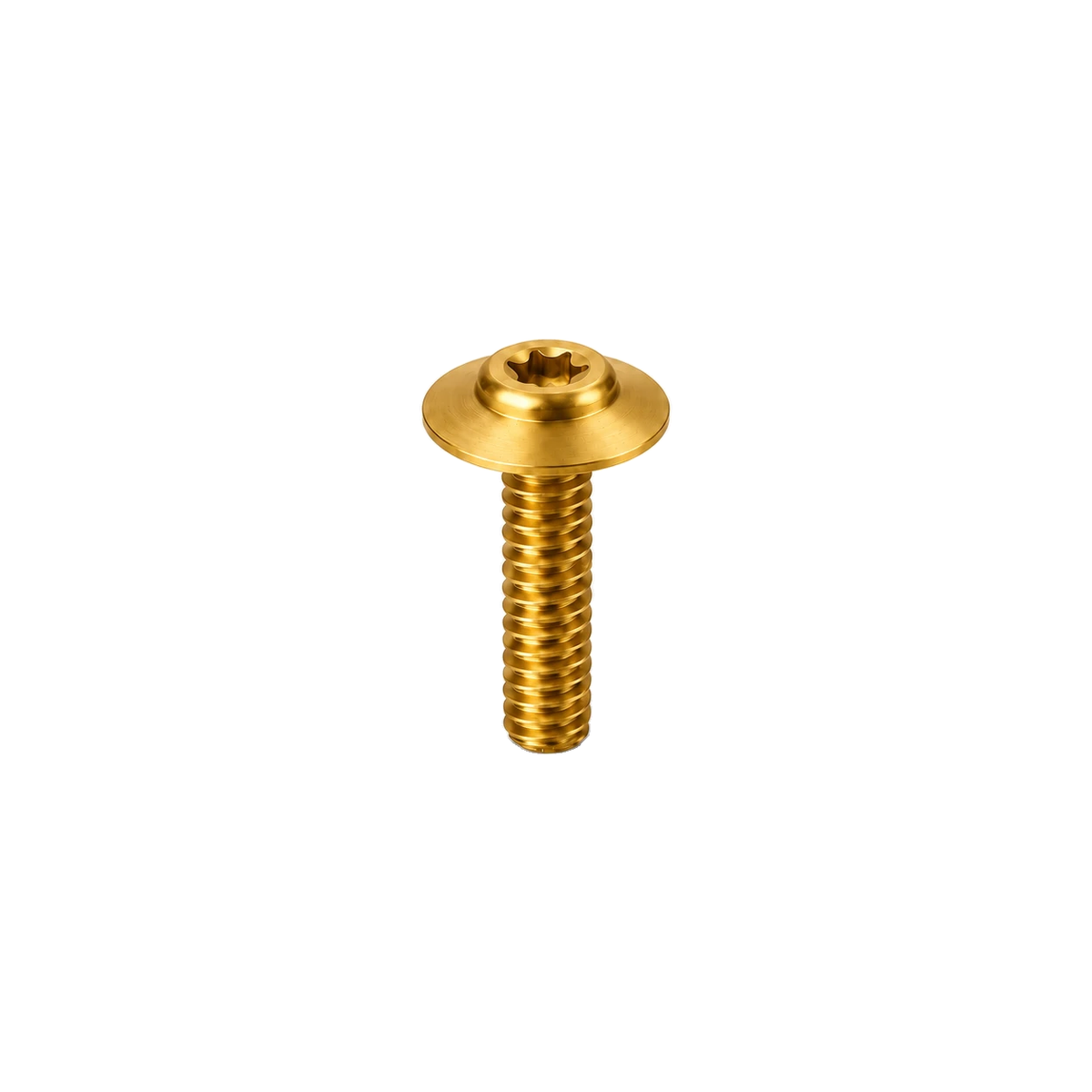 M6 Titanium Large Flange Button Head Bolt — Gold