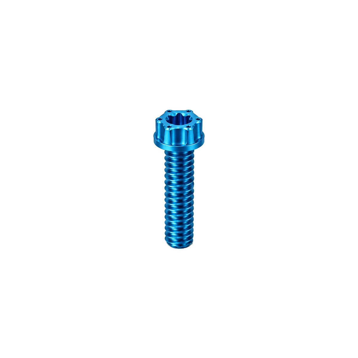 M6 Titanium Torx Flanged Head Bolt — Aqua Blue