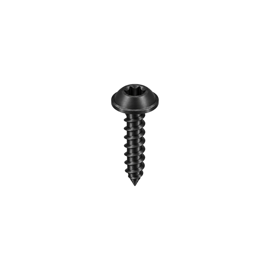 M6 Titanium Flanged Button Head Self-Tapping Screw — Raw Titanium