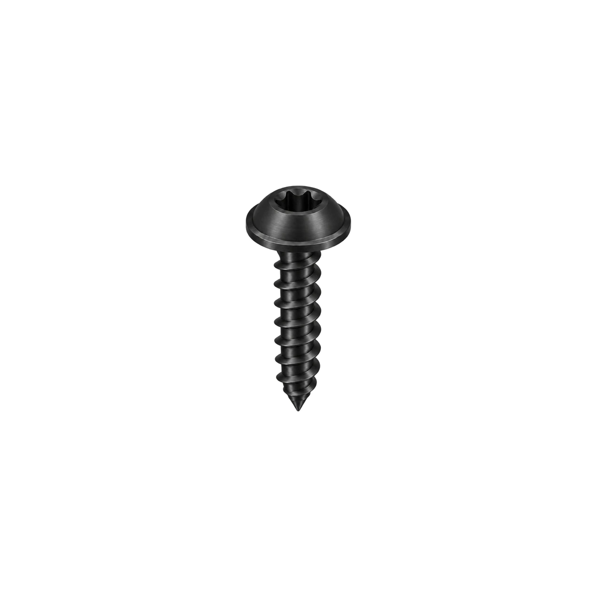 M6 Titanium Flanged Button Head Self-Tapping Screw — Black
