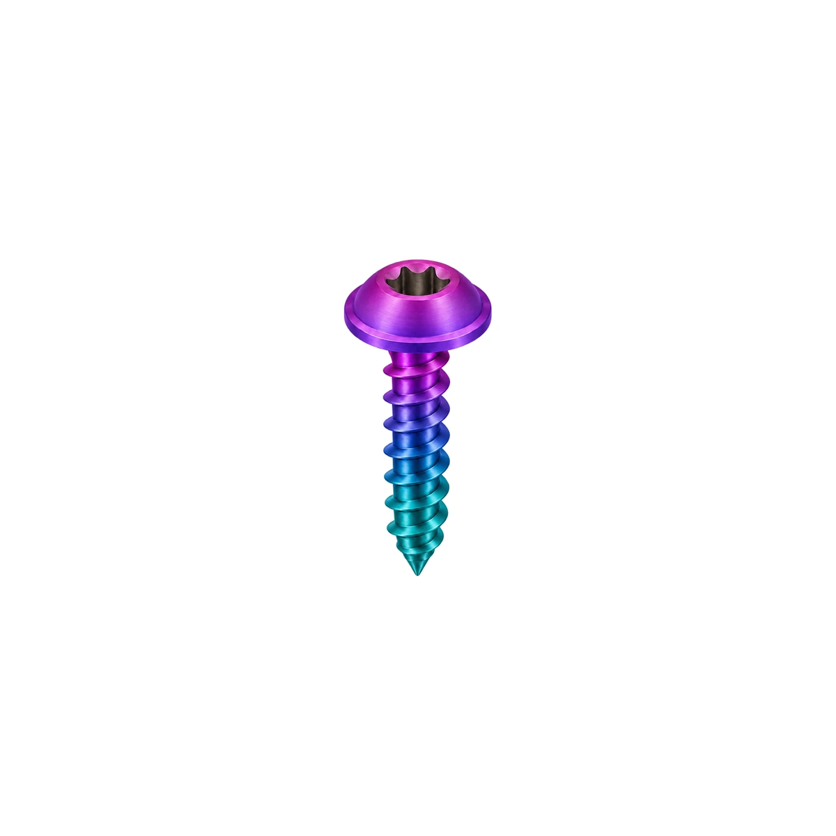 M6 Titanium Flanged Button Head Self-Tapping Screw — Candy Matte