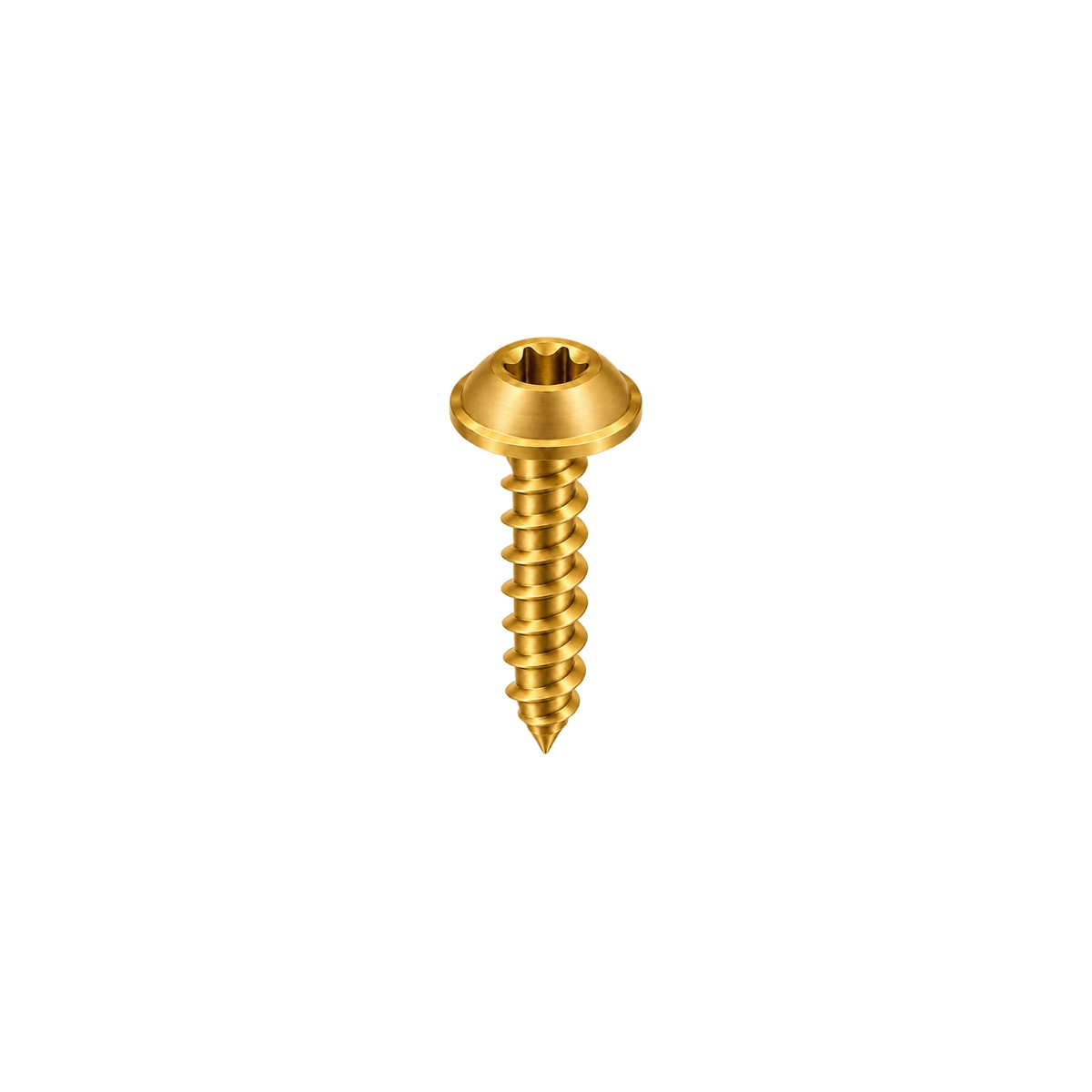 M6 Titanium Flanged Button Head Self-Tapping Screw — Gold