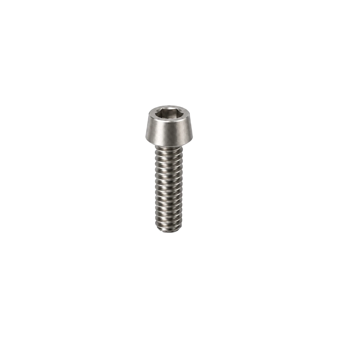 M6 Titanium Tapered Socket Cap Bolt — Raw Titanium