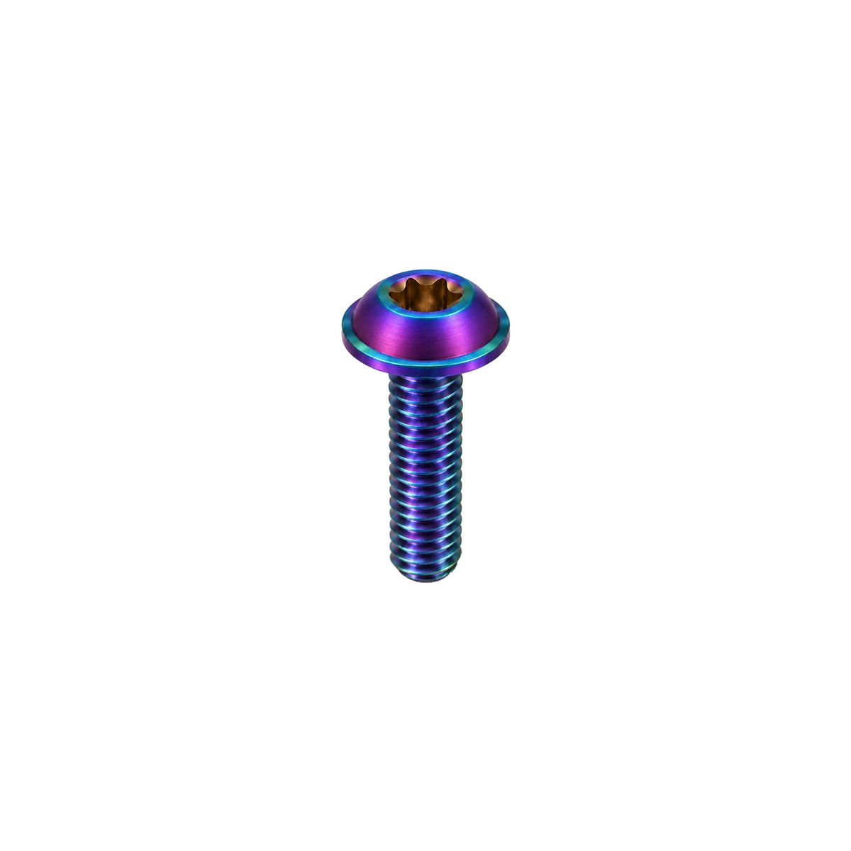 M6 Titanium Flanged Button Head Bolt — Rainbow