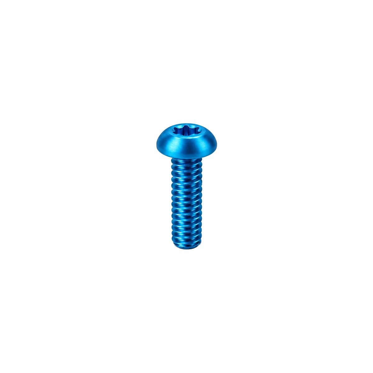 M6 Titanium Button Head Bolt — Aqua Blue