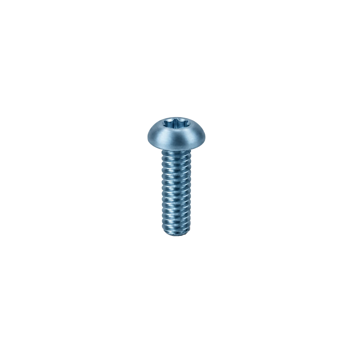 M6 Titanium Button Head Bolt — Ice Blue