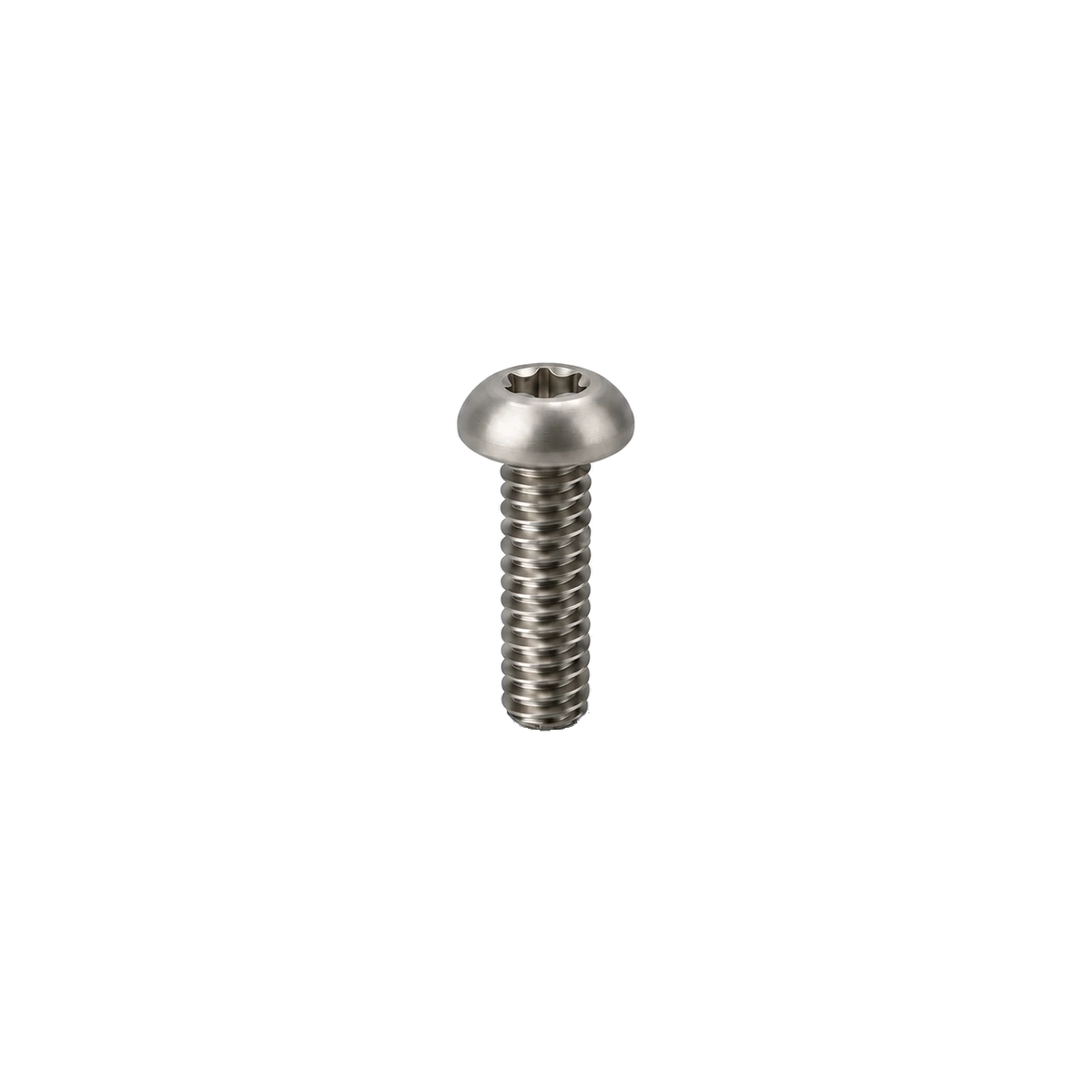 M6 Titanium Button Head Bolt — Raw Titanium