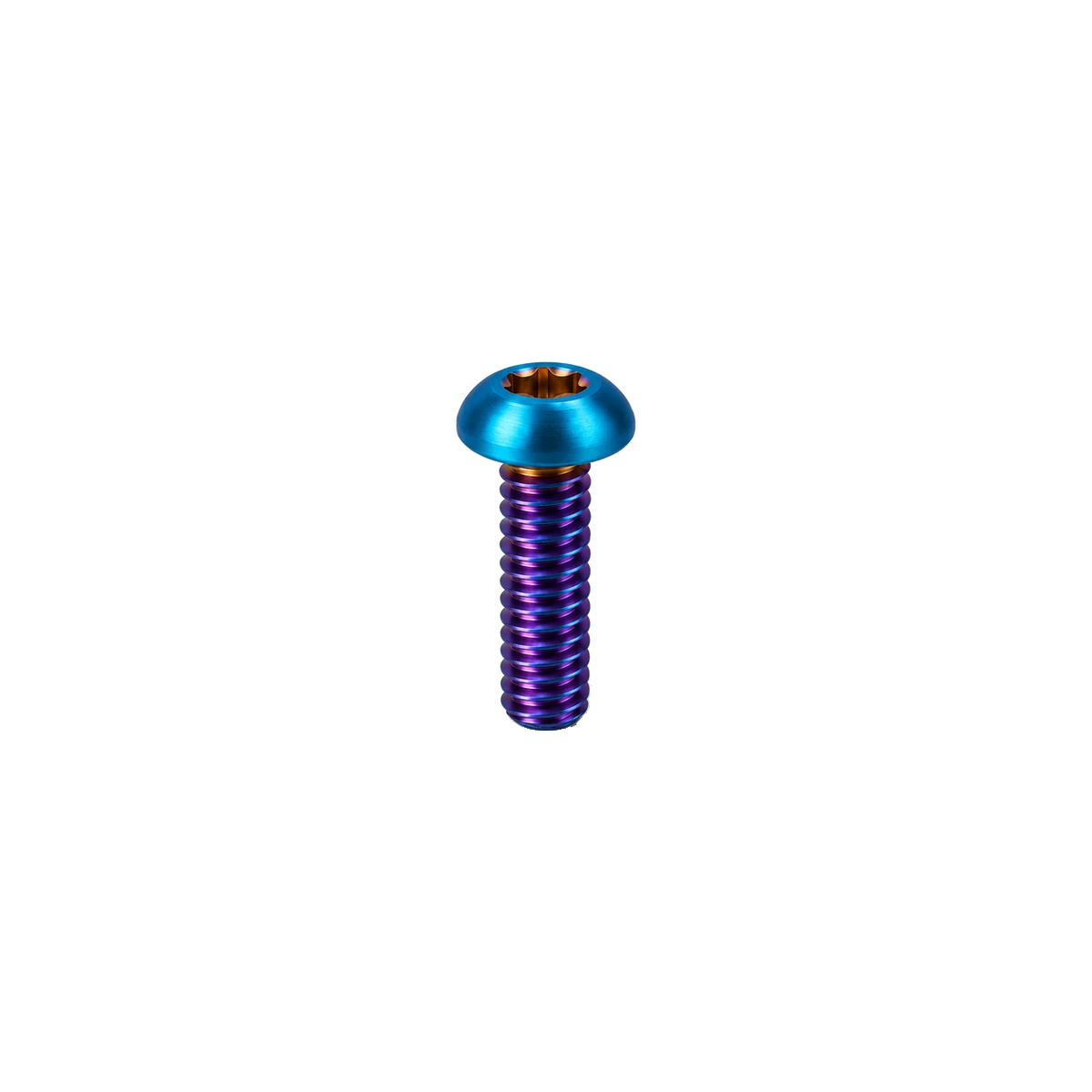 M6 Titanium Button Head Bolt — Burnt Blue