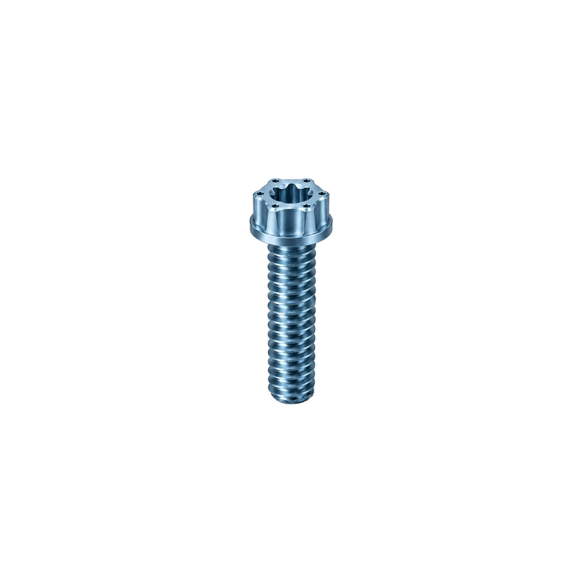 M8 Titanium Torx Flanged Head Bolt — Ice Blue