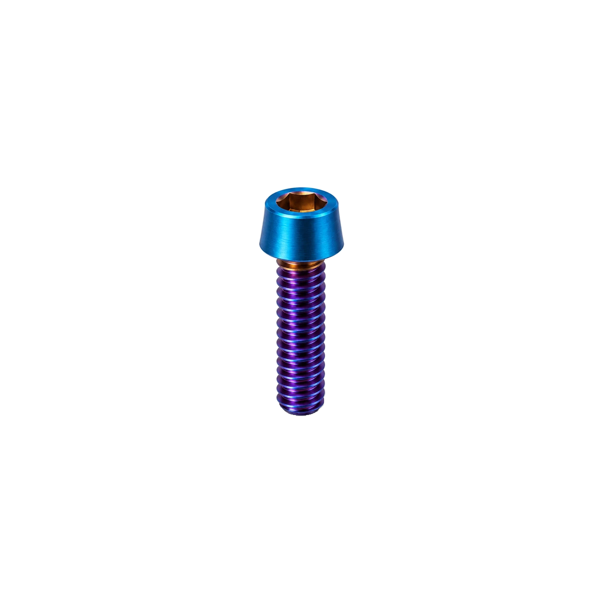 M8 Titanium Tapered Socket Cap Bolt — Burnt Blue