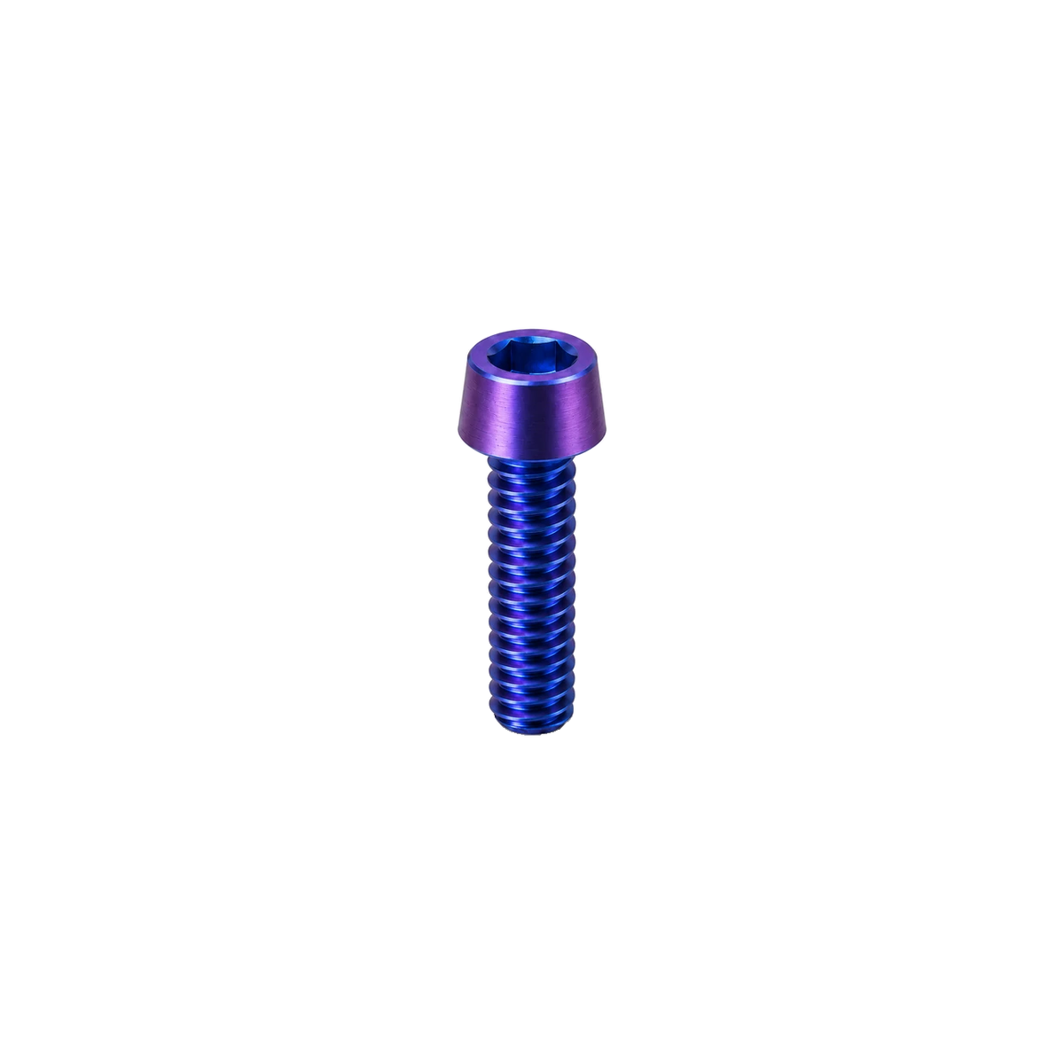 M8 Titanium Tapered Socket Cap Bolt — Blue Purple