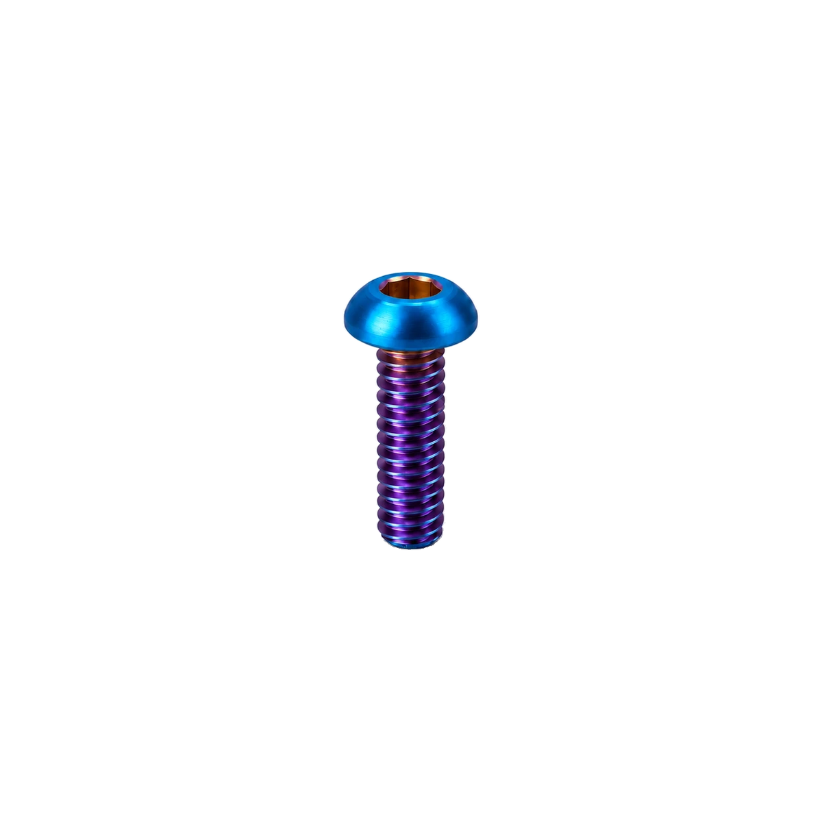 M8 Titanium Button Head Bolt — Burnt Blue