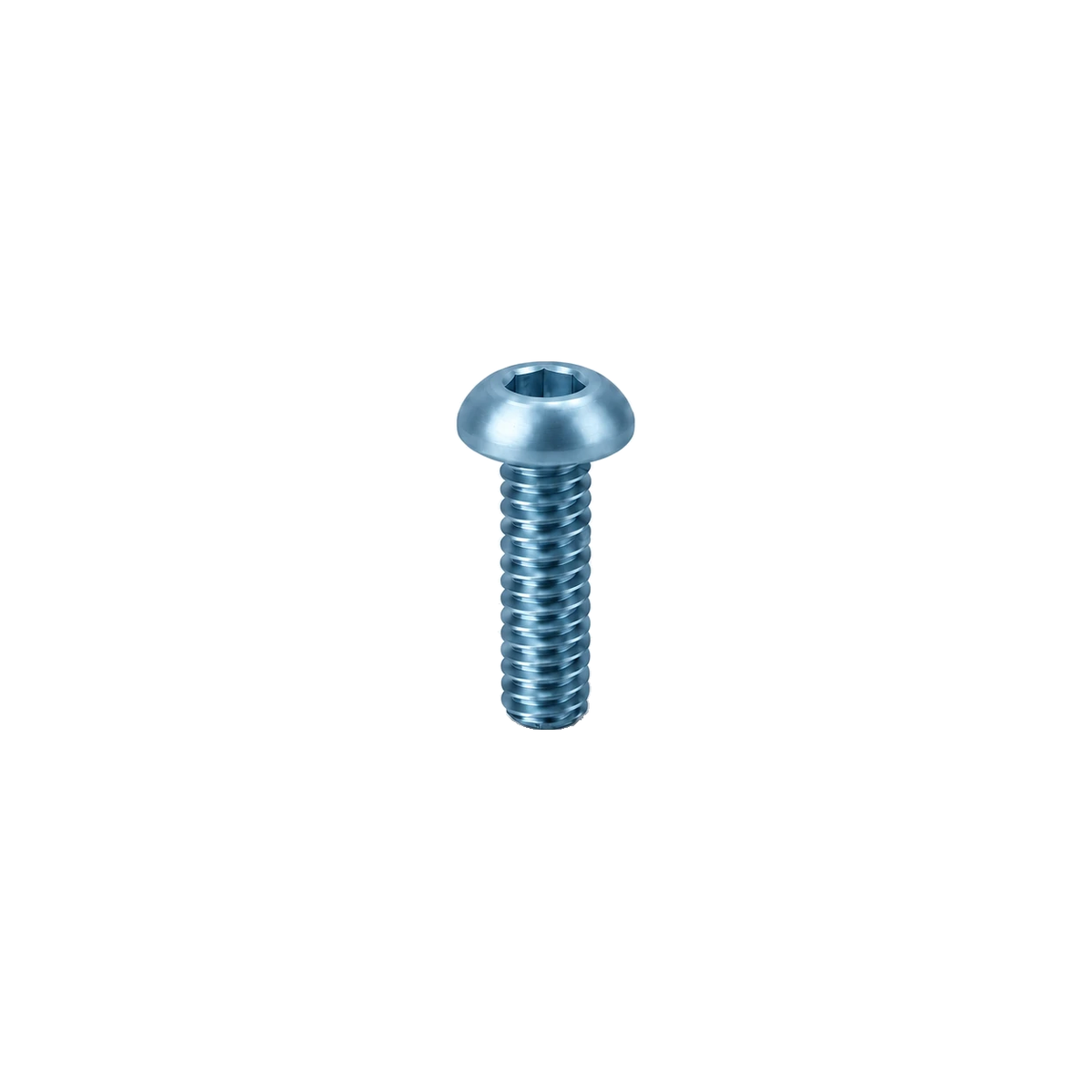 M8 Titanium Button Head Bolt — Ice Blue