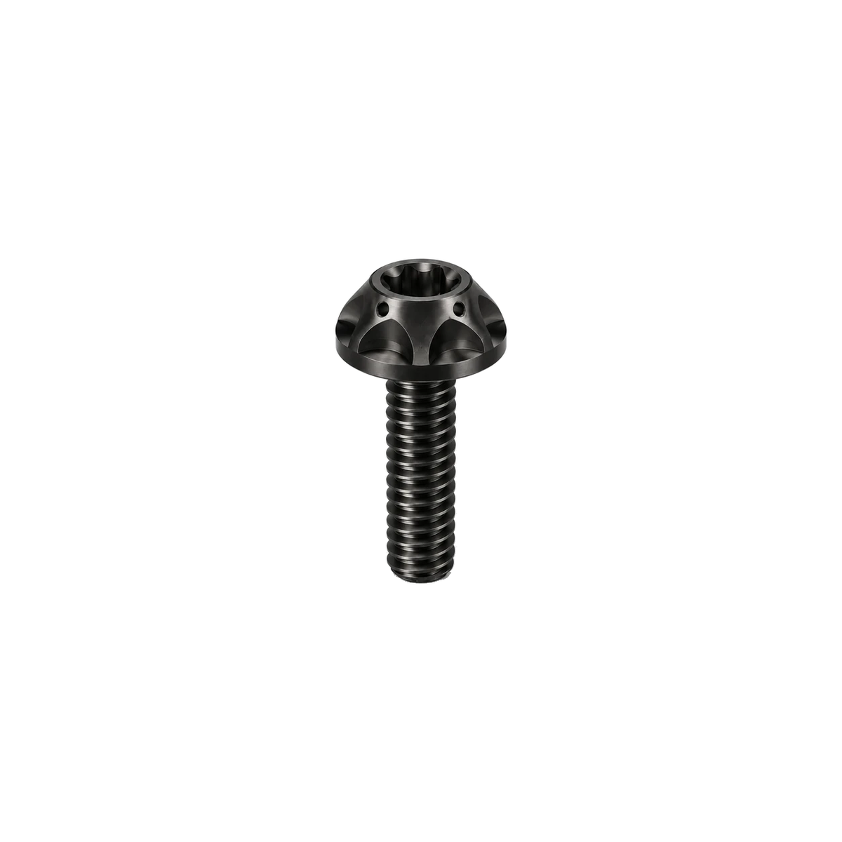 M8 Titanium Scalloped Flange Button Head Bolt — Black