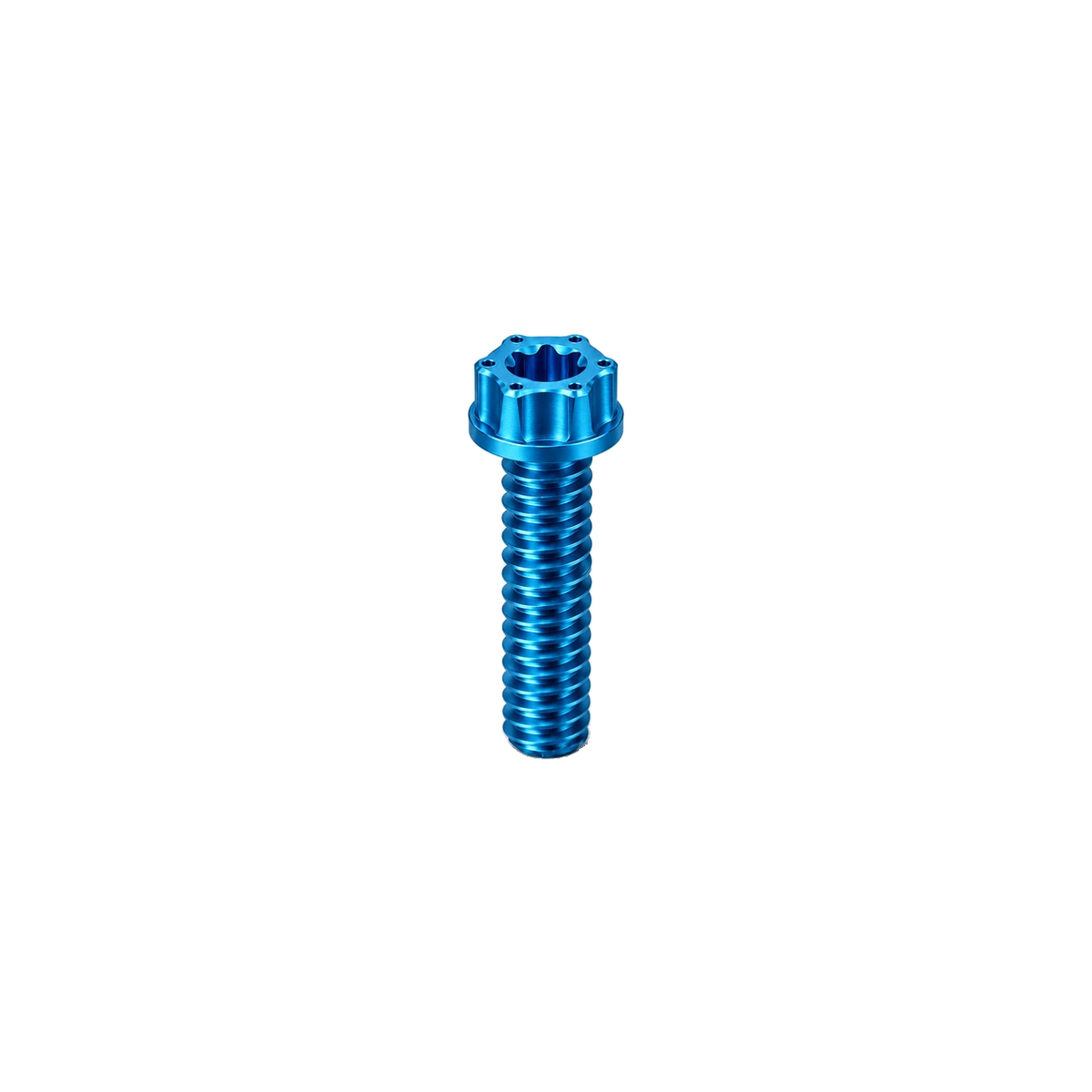 M10 Titanium Torx Flanged Head Bolt – Pitch 1.25 — Aqua Blue